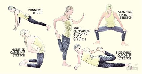 5 Stretches to Reverse the Damage of Sitting | Hip flexor stretch ...