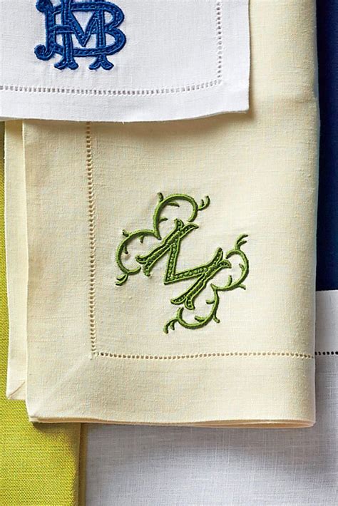 A Guide to Monogrammed Napkins | Monogrammed napkins, Machine ...