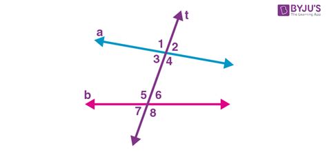 Transversal in Geometry | Meaning, Angles made by the Transversal & Example