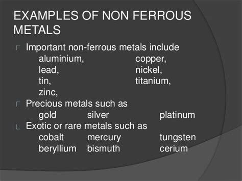 Non Ferrous Metals