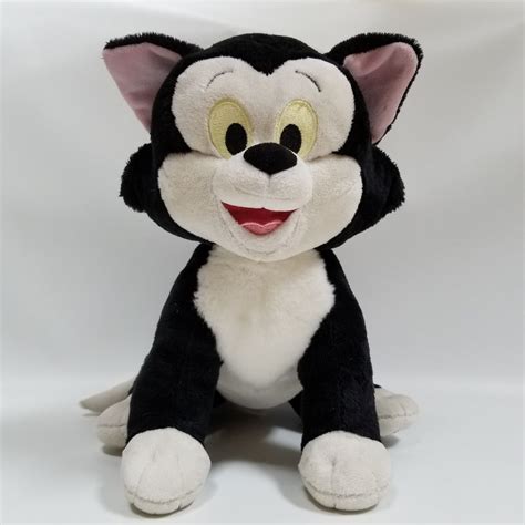 Disney Store 11" Plush Figaro Cat Pinocchio Soft Black White Stuffed ...