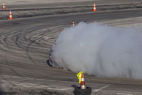 Car Drifting Race Competition on a Track Stock Photo - Image of blur ...