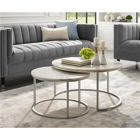 Posh Living CT131-24WS-UE Kero Coffee Table, Silver - Walmart.com