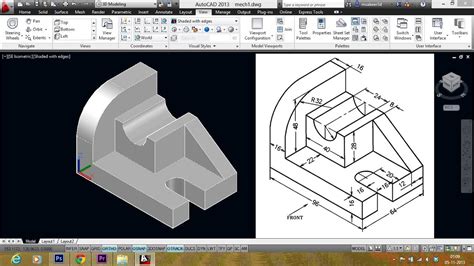 AUTOCAD MECHANICAL MODELING PART1 - MAKING A 3D MODEL - YouTube