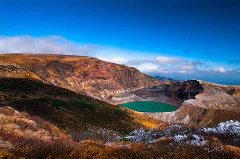 Volcano Crater of Mount Zao, Japan Stock Image - Image of fukushima ...