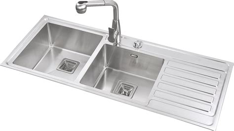 Stainless Steel Double Bowl Kitchen Sink With Drainboard – Things In ...