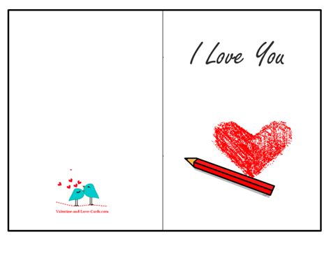 love you card printable - Clip Art Library