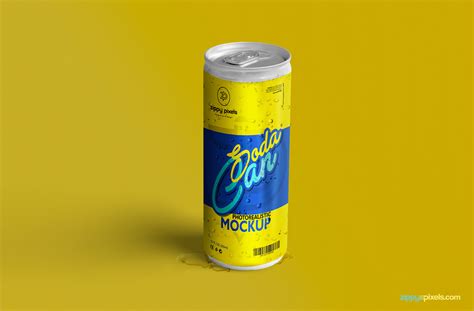 Can Mockup | Soda Can Mockup | Free PSD Downlaod | ZippyPixels