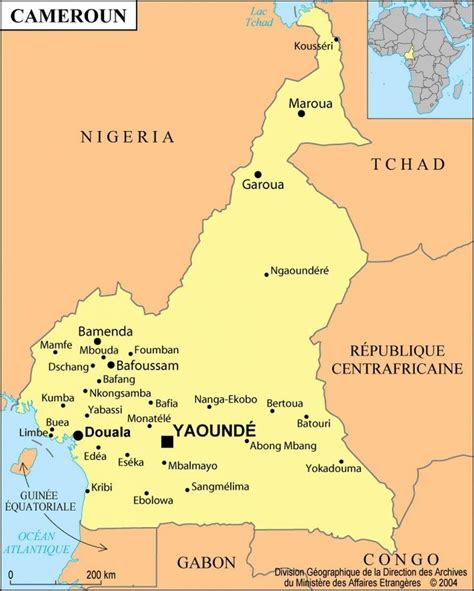 Douala Cameroon map - Map of douala Cameroon (Middle Africa - Africa)