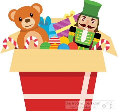 Carton Of Toys For Christmas Stock Illustration - Download Image - Clip ...