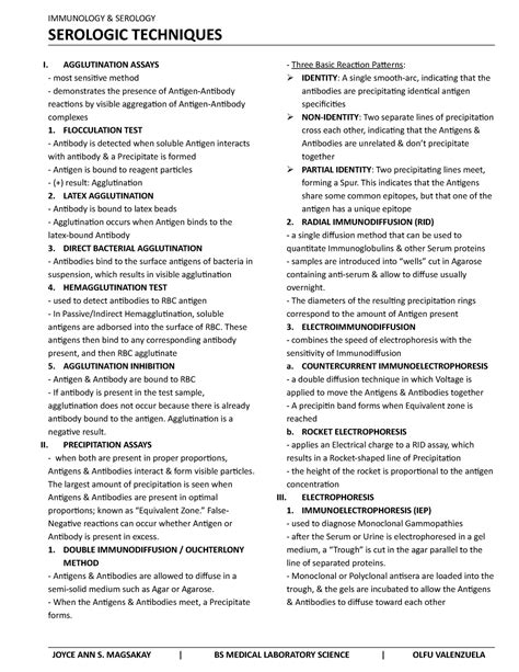 21. Serologic Techniques - IMMUNOLOGY & SEROLOGY SEROLOGIC TECHNIQUES I ...