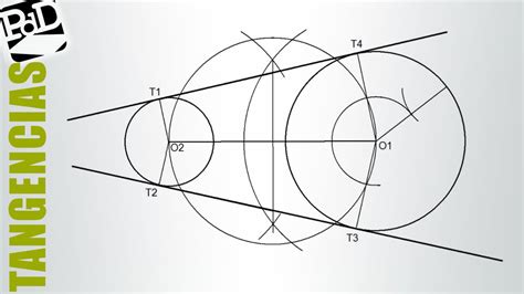 Trazar las rectas tangentes exteriores a dos circunferencias ...