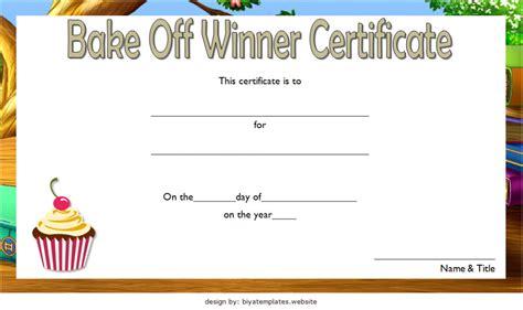 Bake Off Certificate Template 7+ Best Ideas Intended For Great Job ...