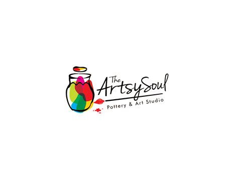 Colorful, Playful Logo Design for The Artsy Soul Pottery and Art Studio ...