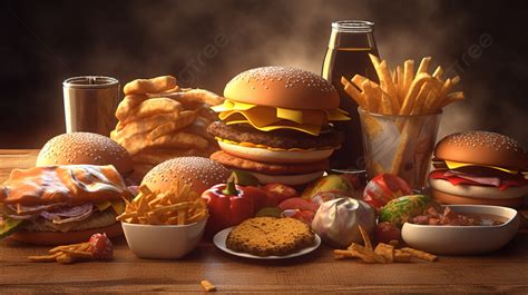 Rapidly Satisfy Your Hunger With 3d Fast Food Background 03, Burger ...