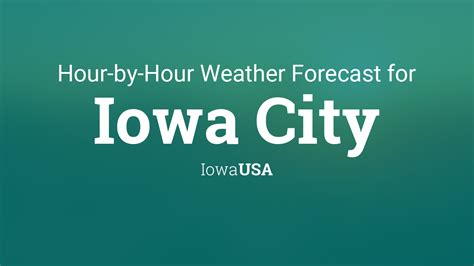 Hourly forecast for Iowa City, Iowa, USA