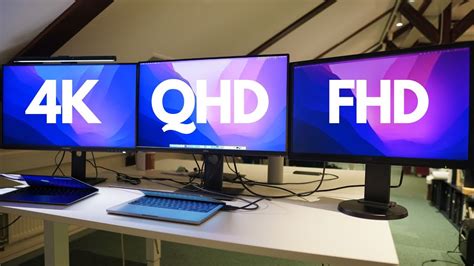 FHD Vs QHD Vs 4K Monitor Resolution Comparison Between