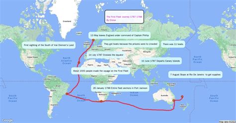 The First Fleet Journey : Scribble Maps