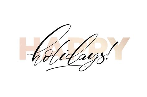 Premium Vector | Happy holidays phrase Modern vector calligraphy ...