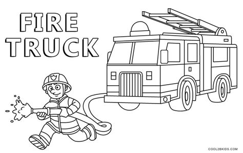 Free Printable Fire Truck Coloring Pages For Kids | Truck coloring ...