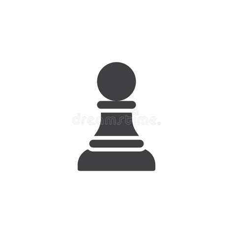 Chess pawn outline icon stock vector. Illustration of line - 127492388