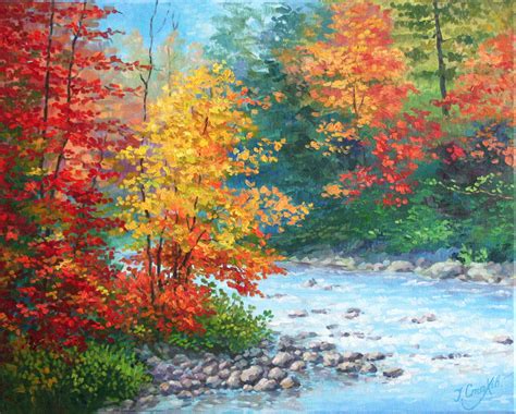 Autumn Oil Painting Landscape Wall Art Fall Wall Decor Mothers Day Gift ...