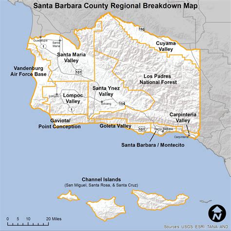 Santa Barbara County Map