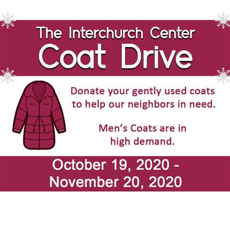 Coat Drive 2020 Featured Image - The Interchurch Center