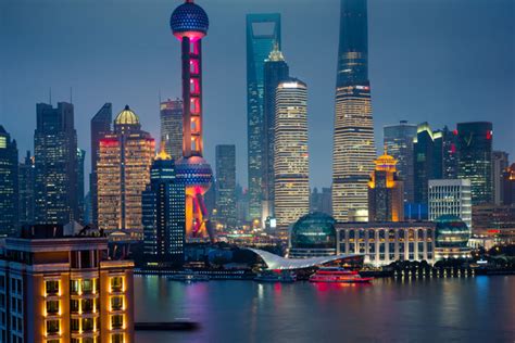 China Shanghai Bund night view Stock Photo free download