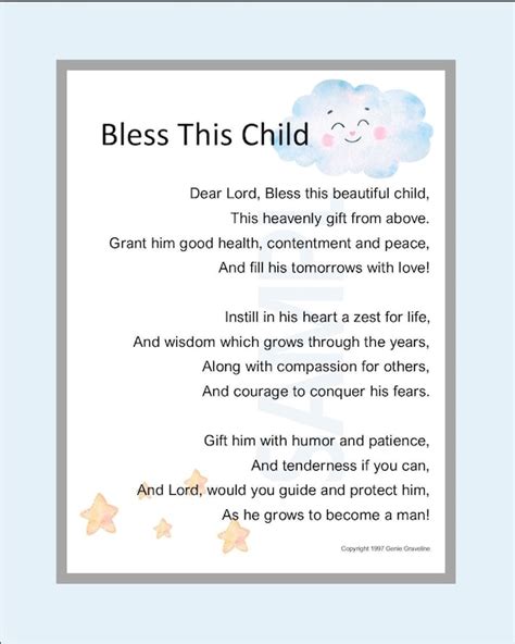 Baby Boy Poem Print Verse Gift Gift for Baby Shower | Etsy