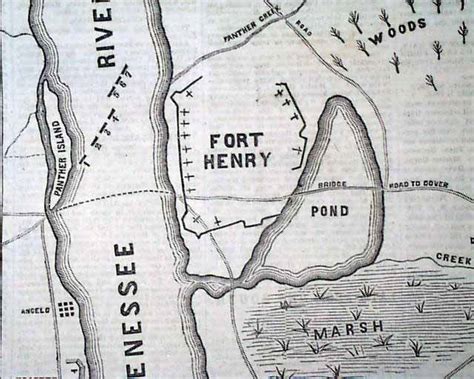 Fort Henry map and a print of Captain Foote... - RareNewspapers.com