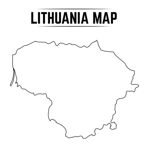 Outline Simple Map of Lithuania 3087847 Vector Art at Vecteezy