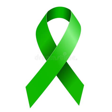 Green Awareness Ribbon. Vector 3D Illustration Stock Vector ...