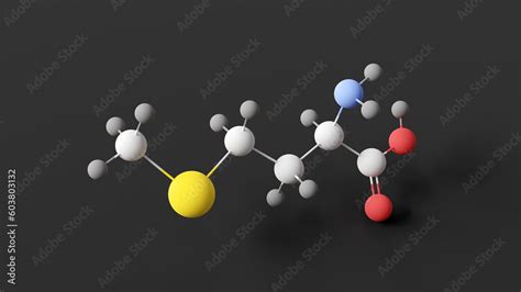 selenomethionine molecule, molecular structure, amino acid, ball and ...