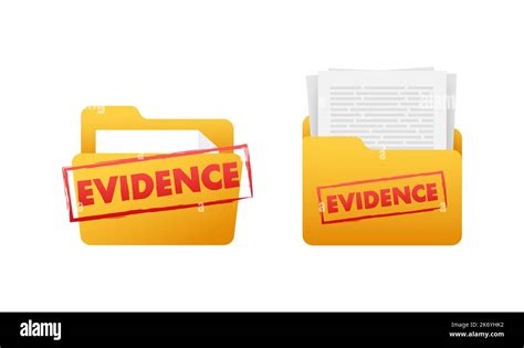 Evidence stamp on white background. Vector stock illustration Stock ...