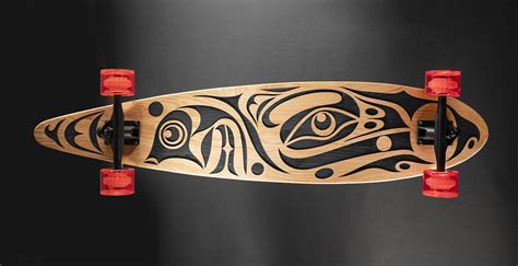 Carved & Painted Longboard - Stonington Gallery