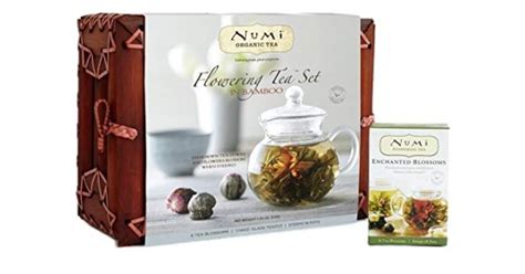 Numi Organic Tea Flowering Tea Gift Set, 6 Tea Blossoms with ...