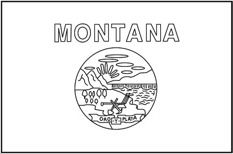 Print and Color Montana State Flag