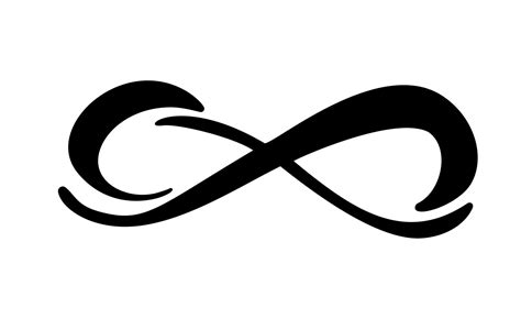 Infinity calligraphy vector illustration symbol. Eternal limitless ...