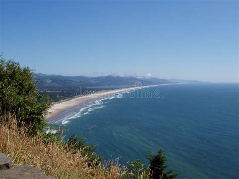 The Oregon Coastline Showing the Coastal Range Mountains Stock Photo ...