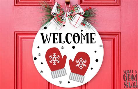 Christmas Welcome Sign Graphic by whatagemsvg · Creative Fabrica