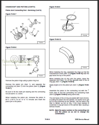 Bobcat S300 Service Repair Manual Skid Steer Loader AJ4M11001 ...