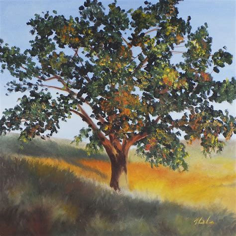 Fall Oak Tree Oil Painting on panel 12 x 12 | Etsy | Painting, Oil ...