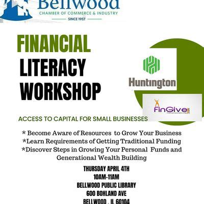 Financial Literacy Workshop, Bellwood Public Library, 4 April 2024 ...