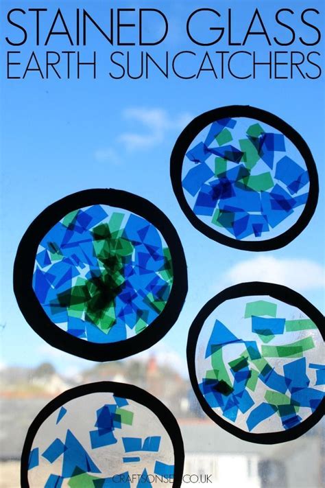 Stained Glass Earth Suncatchers | Manualidades del día de la tierra ...