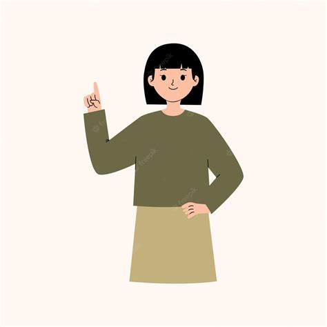 Premium Vector | Woman with pointing finger