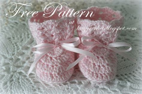 Lacy Crochet: Crochet Baby Booties, Size 0-6 Months, Free Pattern