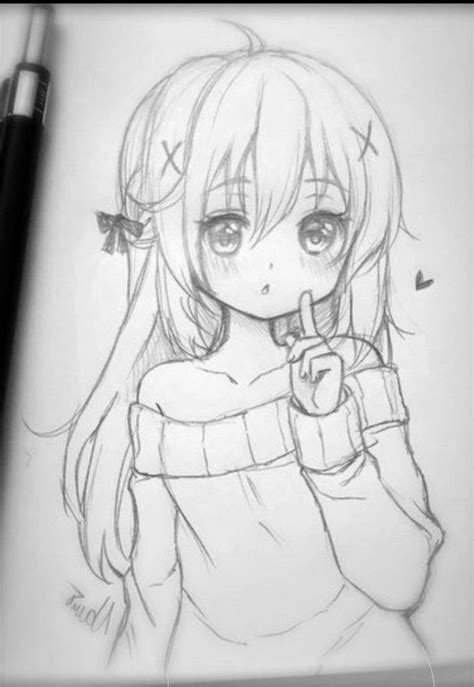 Pencil Drawing Of Cute Anime Girls How To Draw A Cute Anime Girl Step ...