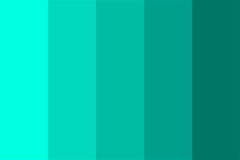 aqua blue green Color Palette