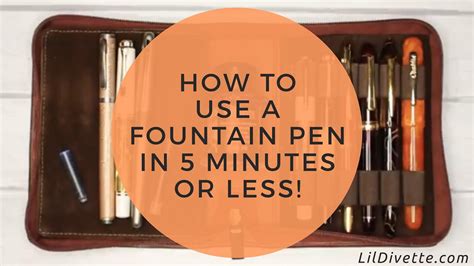 How to use a fountain pen in 5 minutes or less! - YouTube